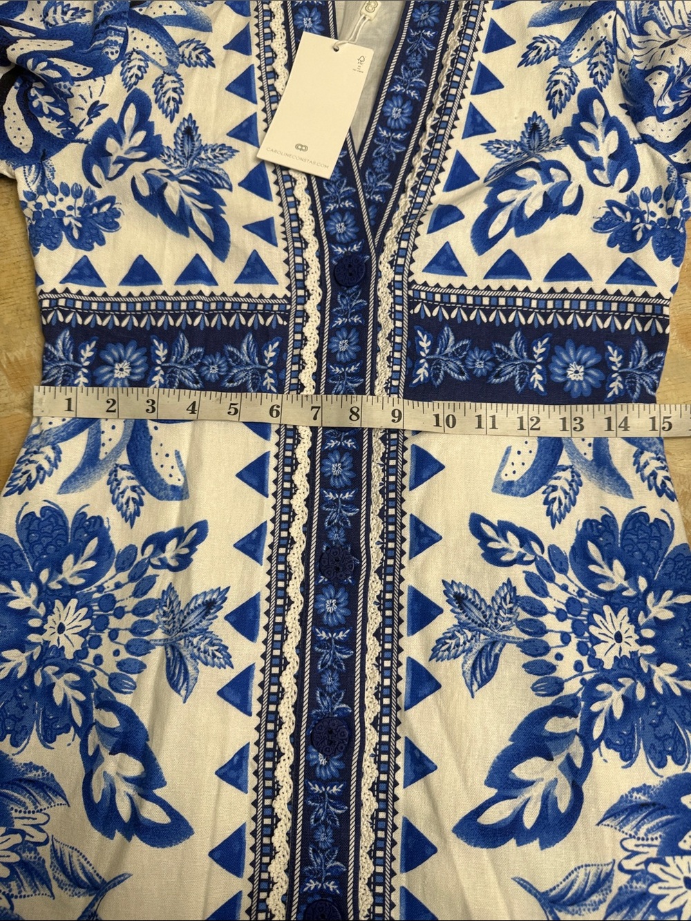 SALE! Caroline Constas 🔥Blue and White Floral Maxi Dress - Picture 9 of 10